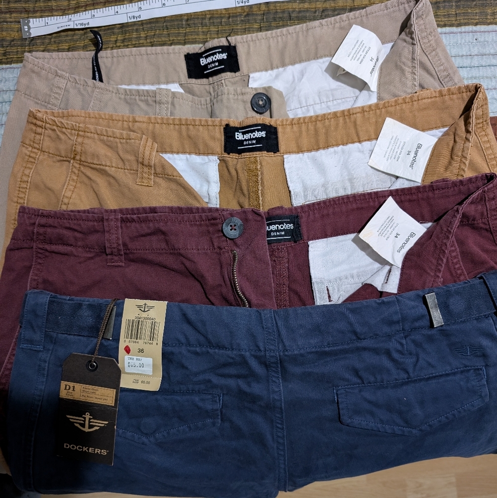 Dockers Blue and Brown Chino Shorts for Everyday Comfort